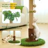 Cat Scratching Post for Indoor Cats and Kitten - 35.43" Tall Cat Scratching Post with Sisal Rope,Palm Tree Cat Scratch Post with Hanging Ball
