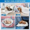 Dog Cooling Mat, Leaf Shape, Pet Pad with Cooling Nylon & Soft Fleece, Q-Max > 0.4 Reversible All Season Blanket for Dogs & Cats, Small 32x39 in