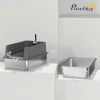 Extra Large Stainless Steel Cat Litter Box with Scoop & Pad, Anti-Urine Leakage, Easy Cleaning, Non-Sticky