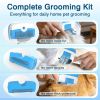 Pet Steam Brush for Dogs & Cats,5-in-1 Self-Cleaning Dog Steam Brush with 3 Swap-in Heads (Grooming, Dematting, Deshedding)