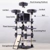 Cat Tree 67 Inch Multi-Level Large Tall Cat Tower with 3 Plush Top Perches,4 Sisal Scratching Post Cat Condo Play House Kitty Activity Center