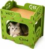 Cat House for Indoor Cats,2-Tier Foldable Cat Bed Cave,20"×11"x20" Covered Cat Tunnel Hideaway Condo