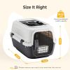 Hard-Sided Cat Carrier, TSA Airline Approved, for Small to Medium Pets, Travel Crate with Handle, Ventilated Design