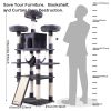 Cat Tree 67 Inch Multi-Level Large Tall Cat Tower with 3 Plush Top Perches,4 Sisal Scratching Post Cat Condo Play House Kitty Activity Center