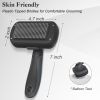 Self Cleaning Slicker Brush - Skin Friendly Deshedding Grooming Tool for Dogs & Cats, Suitable for Shedding & Haired Pets