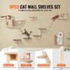 Wall Mounted Cat Shelves, Cat Wall Shelves and Perches with Jumping Boards, Cat Beds, Hammocks & Cat Tree