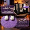 57" Spooky Cat Tower for Cats with Padded Perch And Spider Shaped Hanging Toy  Interactive Cat Tree for Kittens