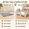 Single-Tier Felt Cat House for Indoor Cats,20"x14" Cute Hollow Cutout Elevated Cat Sofa Bed