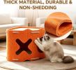 Triangle Felt Cat House for Indoor Cats,Stackable Corner Cat Bed Cave for Cats Up to 22 Lbs,14"x14"x12" Covered Cat Tunnel Hideaway Condo