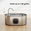 246 oz./7L Stainless Steel Cat Water Fountain with Filters, Ultra-Quiet Pump, for Cats, Multi-Pet Homes