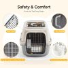 Hard-Sided Cat Carrier, TSA Airline Approved, for Small to Medium Pets, Travel Crate with Handle, Ventilated Design